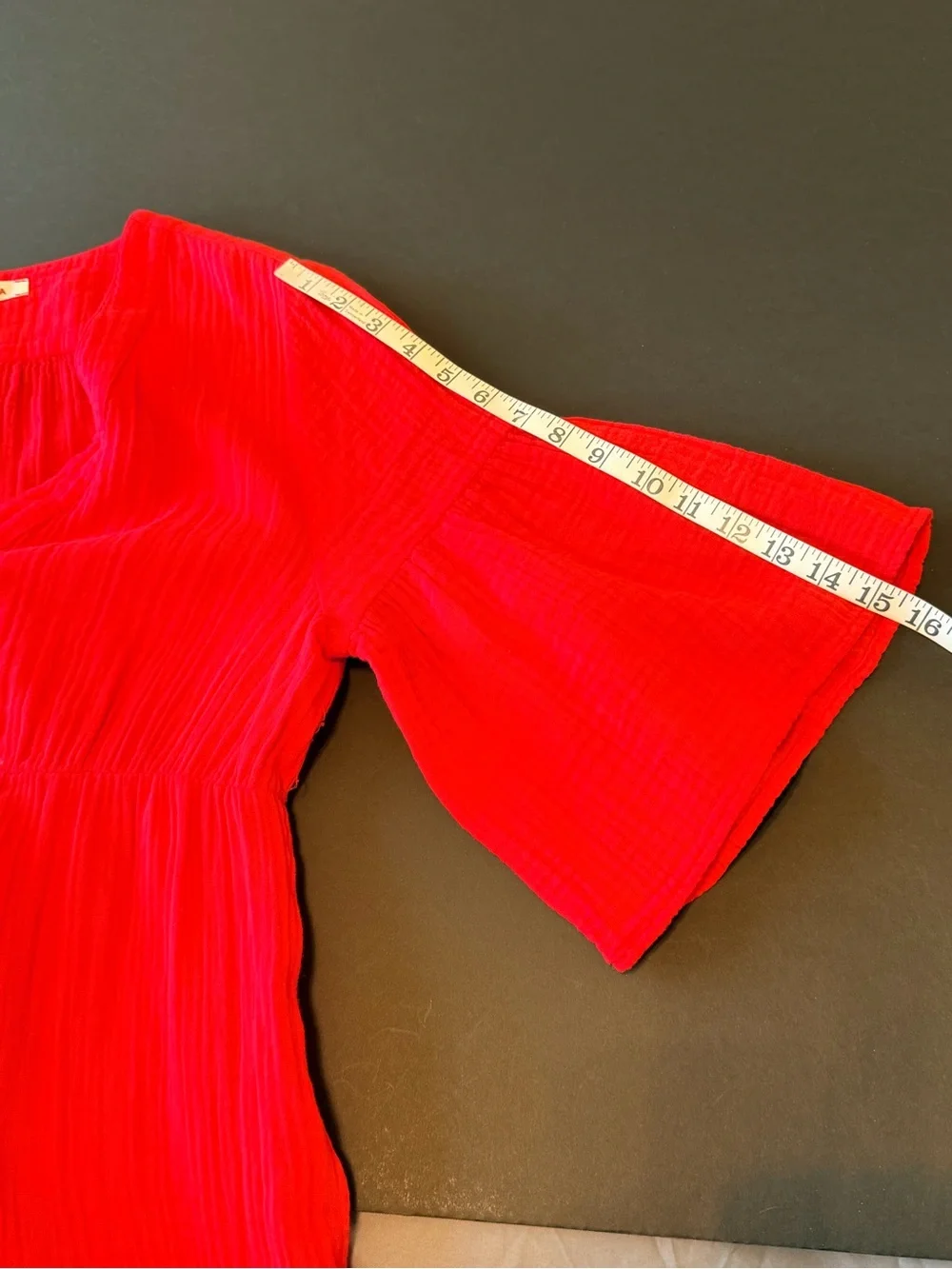 Xirena Kendall Cotton tiered midi dress, Red Hot, size M, NWT, buttondown - Picture 10 of 14